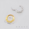 POLISHED BARB WIRE COIL WRAP SEPTUM CLICKER RING 316L SURGICAL STEEL